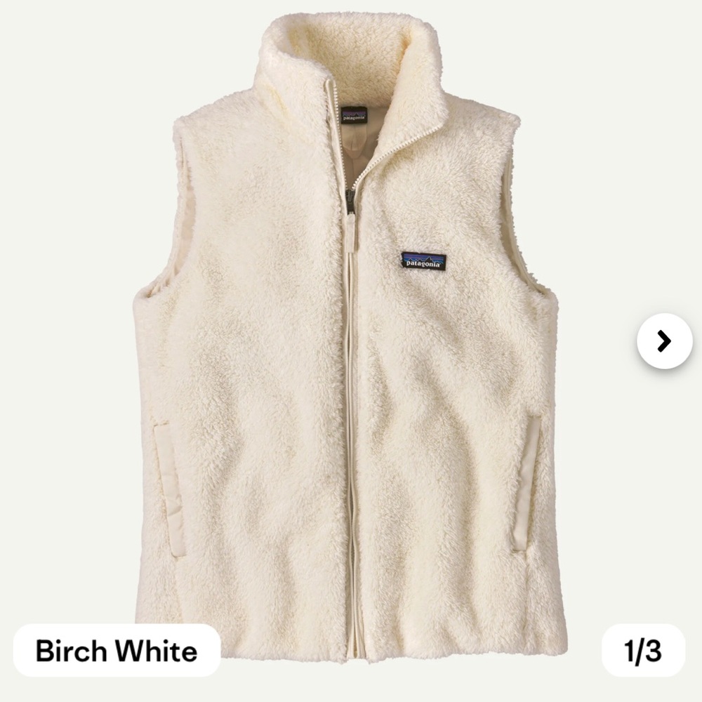 Patagonia White Fleece Vest